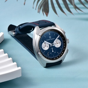 Montre à quartz pour homme PAGANI Design 2024, style rétro de luxe, chronographe sportif 1782, saphir, étanche 10 bars, cuir, acier inoxydable - Product Image 4