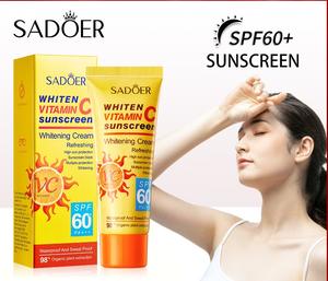 Vendite calde <span class=keywords><strong>crema</strong></span> solare Sadoer 40g Spf 60 prodotti essenziali da spiaggia protezione Uv rinfrescante impermeabile Anti-sudore rinfrescante - Product Image 2