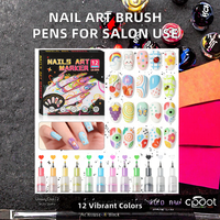 Ensemble de pinceaux professionnels pour nail art permanent, pour salon et usage domestique, liner de précision, peinture/dessin au gel acrylique, outils de manucure