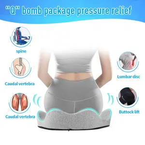 Coussins lombaires ergonomiques Coussins de siège assis toute la journée Coccyx coccyx Soulagement de la <span class=keywords><strong>douleur</strong></span> <span class=keywords><strong>Coussin</strong></span> en mousse à mémoire de forme Tricoté Technique Gaming - Product Image 2