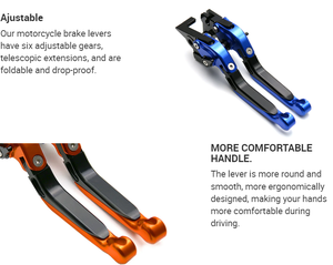 Đầy Màu Sắc Ánh Sáng CNC Nhôm Xe Máy Phanh Đòn Bẩy Với Có Thể Điều Chỉnh Xe Máy Ly Hợp Và Phanh Đòn Bẩy - Product Image 4