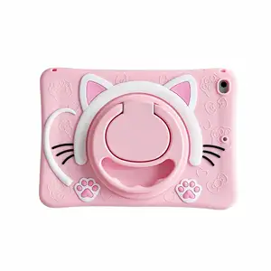 360 Rotating cat face for Apple ipad56 generation /10.2 Huawei v7 Samsung T295 Lenovo vivo11