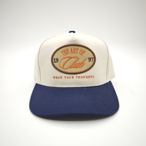 High Density 5 Panel <b>Baseball</b> <b>Cap</b> Custom Embroidery Logo Applique Patch Low MOQ OEM Robust Durable Material Sustainable Organic - Product Image 4