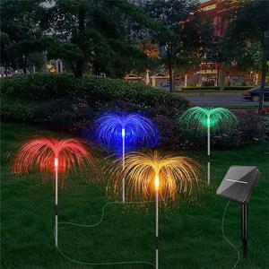 Jellyfish Fiber <b>Optical</b> Lighting Solar Landscape Garden Jellyfish Light Solar Decor Light Outdoor - Product Image 6