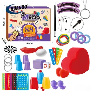 Impresionante juego 48 68 88 trucos aprendizaje espectáculo de magia principiante juego fácil caja de trucos de magia para niños