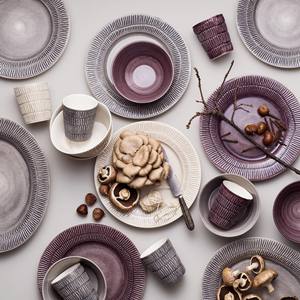 Juego de Platos de Cerámica Multicolores con Diseño Acanalado para Servir Ensaladas, Aperitivos, Tapas y Platos Principales, Vajilla para Restaurante - Product Image 1