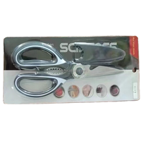 Ciseaux de poulet de cuisine en acier inoxydable noir de 8 pouces couverture de lame de sécurité tranchante multifonctionnelle pour l'os de coupe domestique