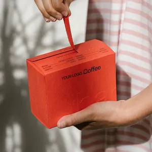 Cajas de Envío con Logotipo Personalizado, Cajas de Cartón con Cierre de Cremallera, Cajas de Correo Personalizadas con Tira Desprendible para Empaque de Té y Café - Product Image 1
