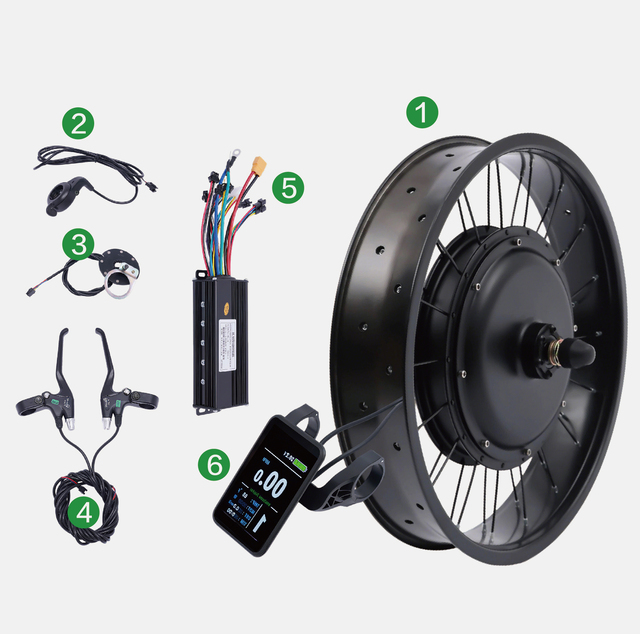 EZREAL 2000W3000W 60V72V High-Speed Electric Bicycle Conversion Kit with LED Display and Twist Throttle Lithium Battery