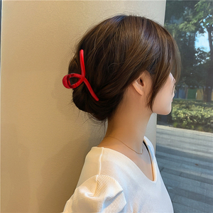 Nouvel An Cheveux Griffes Rouge Festif Géométrique Conception Simple Style Pinces À Cheveux En Plastique Nouvel An <span class=keywords><strong>Chinois</strong></span> Accessoires pour Femmes - Product Image 3