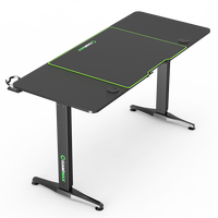 GAMEMAX-MESA DE JUEGOS grande para ordenador, escritorio de Pc con luz Led Rgb para deportes electrónicos, venta al por mayor