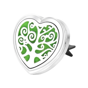 Diffuseur de parfum pour voiture à clipser sur grille d'aération, en forme de cœur, en acier inoxydable, pour huiles essentielles - Product Image 3