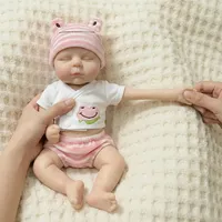 Lebensechte 12-Zoll-Mädchenpuppe aus massivem Silikon, modische Neugeborenenpuppe mit offenem Mund, 1100 g, realistisch, mit Schnuller
