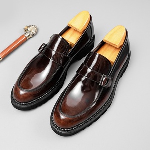 High Quality Business Platform Slip-On <b>Height</b> <b>Increasing</b> Autumn Fashionable Men's Casual <b>Shoes</b> Made of Genuine Leather - Product Image 1