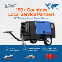 Compresseur d'air à vis pour moteur diesel portable Compressor De Aire Mining Compresseur d'air à vis 185 CFM 375 CFM 400 CFM 900CFM