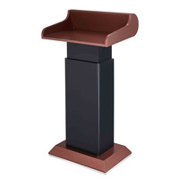 Diseño moderno Iglesia Rostrum Podio Púlpito Logotipo personalizado Escuela Hablar Escenario Durable MDF Material 612x480x1220mm Tamaño Comercial