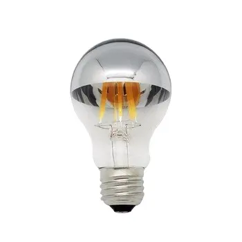 New products G45 Edison Style Half Mirror Light Bulb 4W Silver Golden Tipped LED Filament Bulb