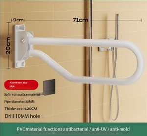 304 Stainless Steel Anti-Slip Handrail Elderly Bathroom <b>Grab</b> <b>Bar</b> for Disabled for Bathtub & Toilet for Hospitals - Product Image 5