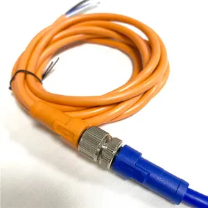 Harga Grosir M12 4pin Kabel Tahan Air M12 Kabel Oranye 2Meter Outdoor M12 4pin Kabel Konektor