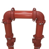Raccords en fonte ductile haute pression à rainures filetées, à brides, coudes, croix, tés, manchons, rouges, de 1 à 12 pouces pour la plomberie et la lutte contre l'incendie