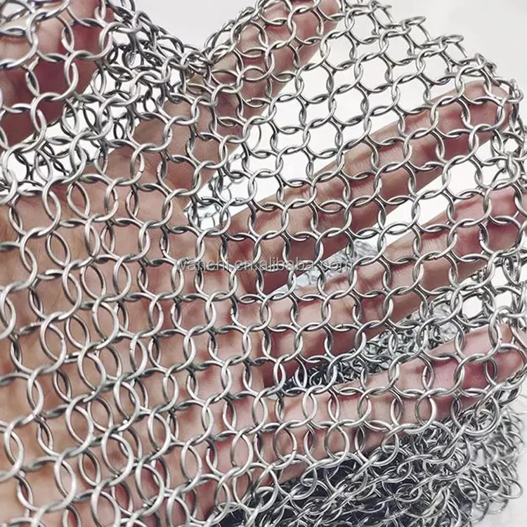 מכירה חמה בהתאמה אישית נירוסטה טבעת מרותכת מסך רשת עבור בית האופרה מוזיאון קישוט הבית