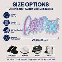 Écussons personnalisés en TPU en gros, patchs logo 3D gaufrés thermocollants pour vêtements d'équipe, clubs et accessoires de marquage de vêtements