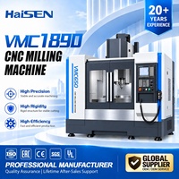 Centre d'usinage vertical CNC VMC1890 grande taille pour le travail des métaux, 4 axes, 5 axes, robuste, avec changeur d'outils automatique