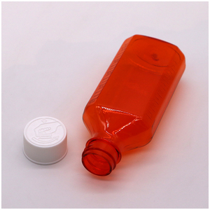 無料サンプルBRA無料100cc PET琥珀色/オレンジメープル咳止めシロップ経口液体ボトル容器CRCキャップとヒートシール付き - Product Image 5