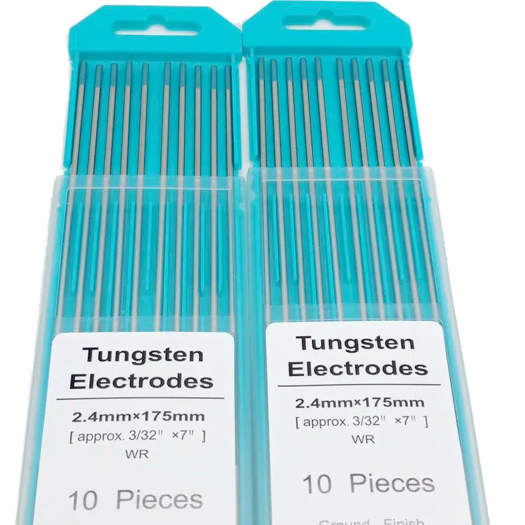 Yüksek kaliteli WR bileşimli Tungsten kaynak elektrotu ile Tig kaynağı için mavi kutu ambalaj
