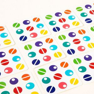 3 4 5 6 Years Old Boys Girls Brain Teaser <b>Puzzle</b> Logic Wooden <b>Puzzles</b> Shape Color Matching Board Game with Cards - Product Image 3