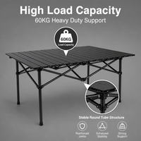 Tables de pique-nique extérieures en métal de fer légères et modernes Meubles élégants et durables pour le camping à la plage