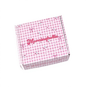 Boîtes d'emballage en carton ondulé roses personnalisées en gros pour l'expédition de vêtements, avec logo imprimé, idéales pour les envois postaux - Product Image 4