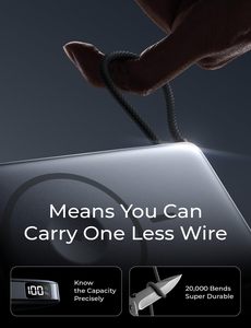 Cargador Inalámbrico Magnético LISEN, Banco de Energía de 10000 mAh, <span class=keywords><strong>Batería</strong></span> <span class=keywords><strong>Externa</strong></span> Delgada y Portátil para Viajes en Auto, Carga de Emergencia para Teléfono - Product Image 4