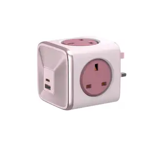 EU AU US UK New Trend Fashion 3 Way 33W Cube Power Extension Socket for Family Travel