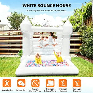 Mini château <span class=keywords><strong>gonflable</strong></span> commercial, maison <span class=keywords><strong>de</strong></span> rebond, bébé, PVC blanc, bâche, fosse à balles, comprend un souffleur d'<span class=keywords><strong>air</strong></span>, accessoires <span class=keywords><strong>de</strong></span> réparation - Product Image 2