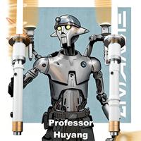 Pedang Cahaya Profesor Huyang, Tongkat Latihan Pedang Umum Grievous, Gagang Logam, LED RGB, Ayunan Halus, Neopixel, Hadiah