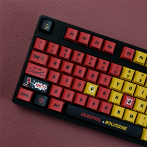 Nouveauté : Keycaps Wolverine et <span class=keywords><strong>Deadpool</strong></span> en PBT, profil Cherry, sublimation par transfert thermique, 140 touches pour clavier mécanique à commutateurs MX - Product Image 5