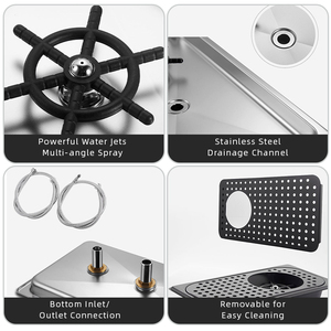 เครื่องล้างแก้วอัตโนมัติแรงดันสูง สแตนเลส สำหรับล้างขวด แก้ว และภาชนะโลหะ - Product Image 3