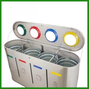 <span class=keywords><strong>Cubo</strong></span> de <span class=keywords><strong>basura</strong></span> de acero inoxidable MAITT con <span class=keywords><strong>compartimentos</strong></span> Cerradura de llave: Ideal para oficinas, tiene <span class=keywords><strong>compartimentos</strong></span> Uno para desechos de papel regulares - Product Image 3