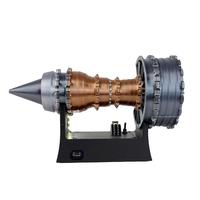 Modèle d'ornement de moteur d'avion turbofan imprimé en 3D pour bureau à domicile, design moderne unique pour la décoration de la maison et du bureau