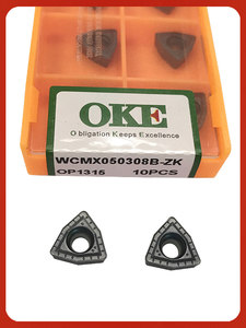 Lama per Trapano Triangolare con Rivestimento PVD Zhuzhou <span class=keywords><strong>Okey</strong></span> for U WCMX06 WCMX08 Universale per Acciaio e Acciaio Inossidabile per Foratura e Lavorazioni di Precisione - Product Image 5