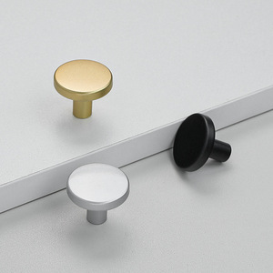 Zinc Alloy New Chinese Style Single-hole Golden Storage Rack Cabinet Wardrobe <strong>Door</strong> Handle Black Drawer Hardware - Product Image 1