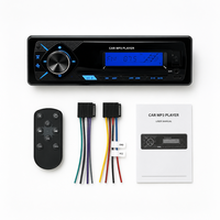 Lecteur MP3 universel 1 DIN pour voiture, télécommande, transmetteur FM, USB Type-C, TF pour radio stéréo, sortie haute puissance 4 canaux RCA