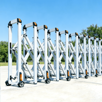 Barrière de circulation mobile en promotion, barrière de sécurité routière, taille personnalisable avec roues pour aéroport, gare, métro