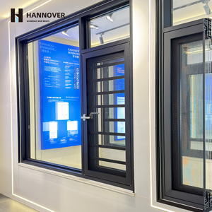 Finestra a Battente in Alluminio Moderna con Apertura Esterna, Doppio Vetro e Protezione di Sicurezza <span class=keywords><strong>per</strong></span> Appartamenti e Progetti Commerciali - Product Image 1