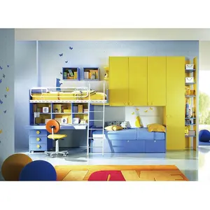 热卖现代设计中国双层床模型20BWB036儿童双层床与书桌