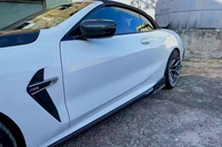 Extensions de jupes latérales en fibre de carbone sèche préimprégnée pour BMW M8 F91 F92, style PK, kit carrosserie aérodynamique de course, pièces de tuning