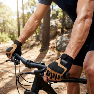 Летние спортивные перчатки без пальцев для мужчин: дышащие, противоскользящие, износостойкие, для защиты рук при езде на велосипеде и внедорожных работах - Product Image 3