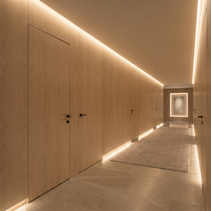 Puerta de Madera Integrada en la Pared, Insonorizada 35dB, Recubierta con Lámina de PVC, Impermeable, para Residencias Modernas - Product Image 4