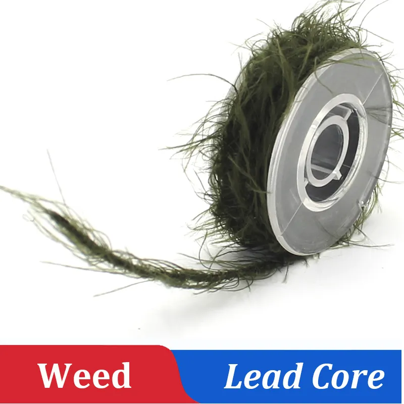 5m Camo Weed Effect Leadcore Rigs Leader 35 45lb Lood Core Karper Chod Visgerei Lijn